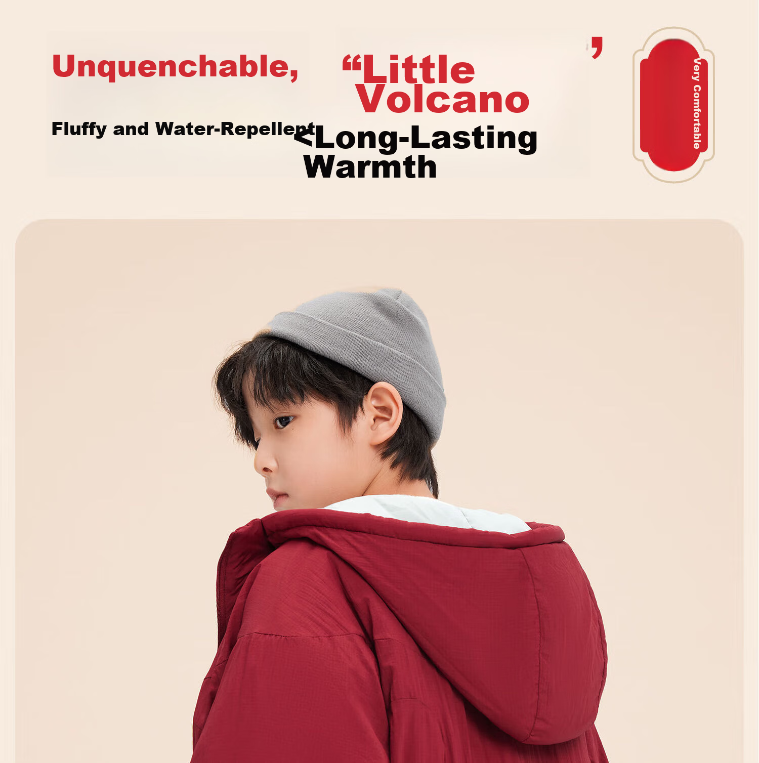Zuo Xi Boys Red Cotton Jacket 2025 New Children's Snowy Cotton Padded Coat New Year Style Red 170 11